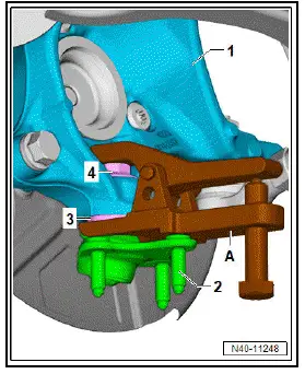 Volkswagen ID.4. Removing and installing swivel joint