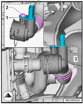 Volkswagen ID.4. Removing and installing temperature sensor [G18]