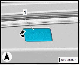 Volkswagen ID.4. Removing and installing rear lid closure button 