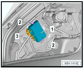 Volkswagen ID.4. Removing and installing trailer detector control unit [J345] 