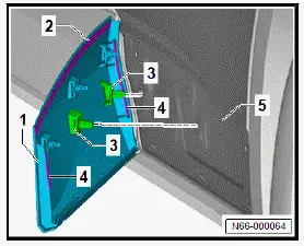 Volkswagen ID.4. Removing and installing trim cover for rear door