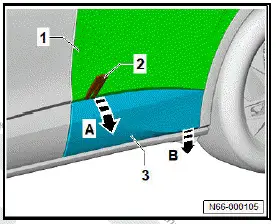 Volkswagen ID.4. Removing and installing trim cover for rear door, GTX