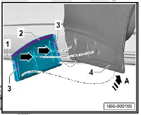 Volkswagen ID.4. Removing and installing trim cover for rear door, GTX