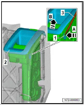 Volkswagen ID.4. Removing and installing trim for locking mechanism 