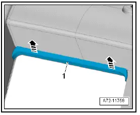 Volkswagen ID.4. Removing and installing trim frame for load-through hatch