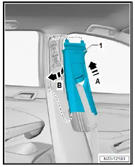 Volkswagen ID.4. Removing and installing upper B-pillar trim