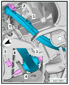 Volkswagen ID.4. Removing and installing upper rear suspension link