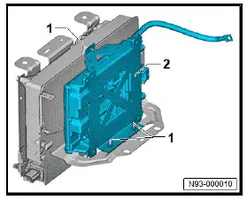 Volkswagen ID.4. Removing and installing voltage converter, all-wheel drive