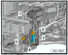 Volkswagen ID.4. Removing and installing washer fluid reservoir 
