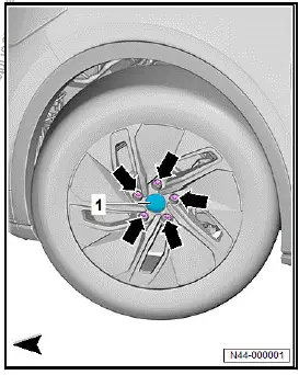 Volkswagen ID.4. Removing and installing wheel