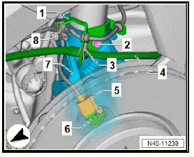 Volkswagen ID.4. Removing and installing wheel bearing housing