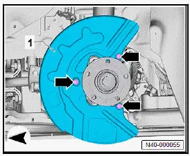 Volkswagen ID.4. Removing and installing wheel bearing housing
