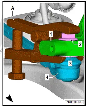 Volkswagen ID.4. Removing and installing wheel bearing housing