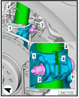 Volkswagen ID.4. Removing and installing wheel bearing housing