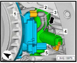 Volkswagen ID.4. Removing and installing wheel bearing housing 