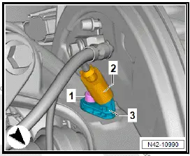 Volkswagen ID.4. Removing and installing wheel bearing housing 