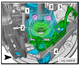 Volkswagen ID.4. Removing and installing wheel bearing unit 