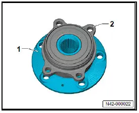 Volkswagen ID.4. Removing and installing wheel bearing unit 