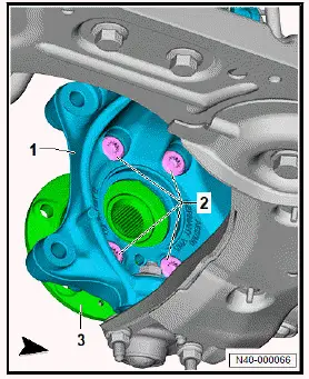 Volkswagen ID.4. Removing and installing wheel bearing unit, all-wheel drive