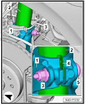Volkswagen ID.4. Removing and installing wheel bearing unit, rear-wheel drive