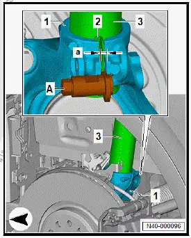 Volkswagen ID.4. Removing and installing wheel bearing unit, rear-wheel drive