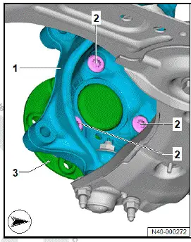 Volkswagen ID.4. Removing and installing wheel bearing unit, rear-wheel drive