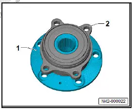 Volkswagen ID.4. Removing and installing wheel bearing unit, rear-wheel drive