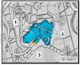 Volkswagen ID.4. Removing and installing window regulator motor [V147]/[V148] 