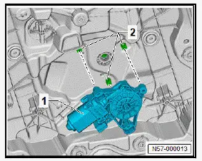 Volkswagen ID.4. Removing and installing window regulator motor [V147]/[V148] 