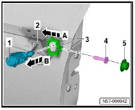 Volkswagen ID.4. Removing and installing lock cylinder