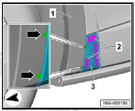 Volkswagen ID.4. Removing and installing wing cover 