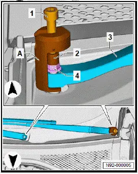 Volkswagen ID.4. Removing and installing wiper arms