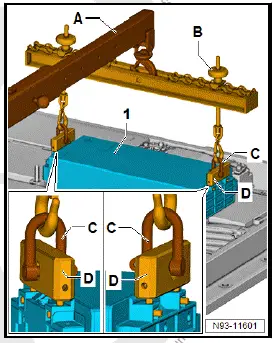 Volkswagen ID.4. Removing battery module