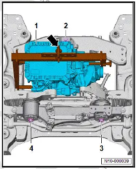 Volkswagen ID.4. Removing front motor