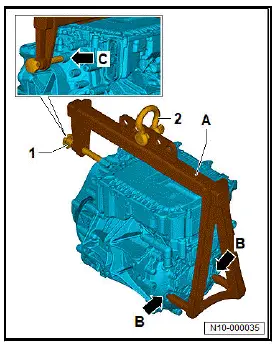 Volkswagen ID.4. Removing front motor, right-hand drive vehicles