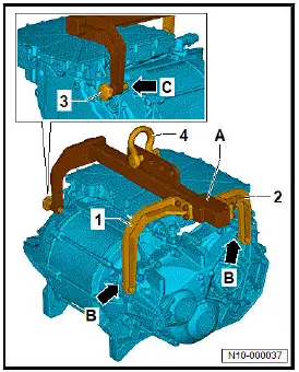 Volkswagen ID.4. Removing rear motor
