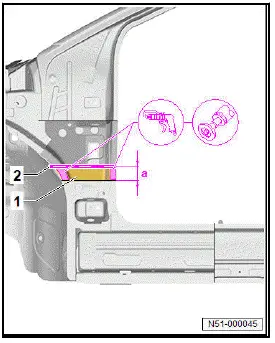 Volkswagen ID.4. Renewing A-pillar reinforcement, part section