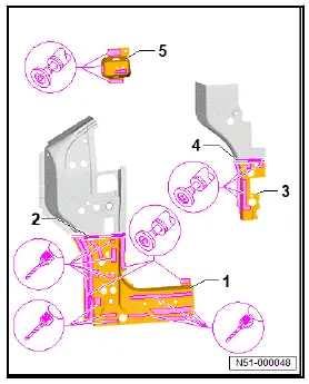 Volkswagen ID.4. Renewing A-pillar reinforcement, part section