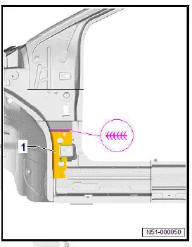 Volkswagen ID.4. Renewing A-pillar reinforcement, part section