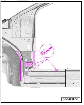 Volkswagen ID.4. Renewing A-pillar reinforcement, part section