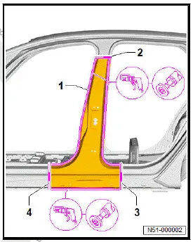 Volkswagen ID.4. Renewing B-pillar
