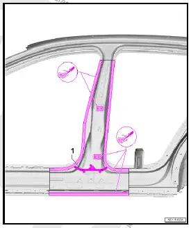 Volkswagen ID.4. Renewing B-pillar
