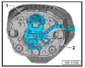 Volkswagen ID.4. Renewing connector on airbag