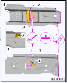 Volkswagen ID.4. Renewing front left longitudinal member, part section (2nd separating cut)