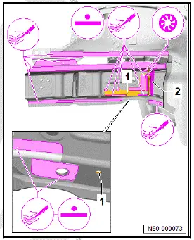 Volkswagen ID.4. Renewing front left longitudinal member, part section (2nd separating cut)