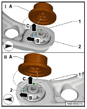 Volkswagen ID.4. Renewing front suspension link bush
