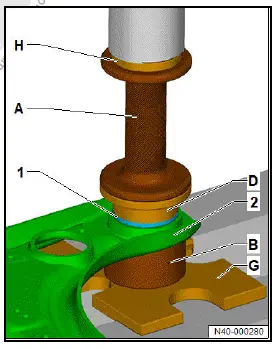 Volkswagen ID.4. Renewing front suspension link bush