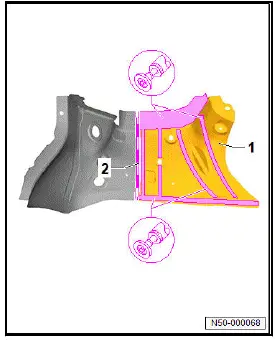 Volkswagen ID.4. Renewing front wheel housing (part section)