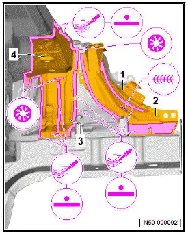 Volkswagen ID.4. Renewing front wheel housing (part section)