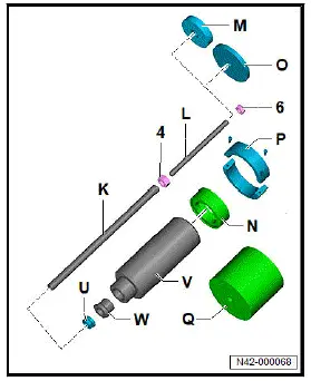 Volkswagen ID.4. Renewing gearbox/transmission unit mounting